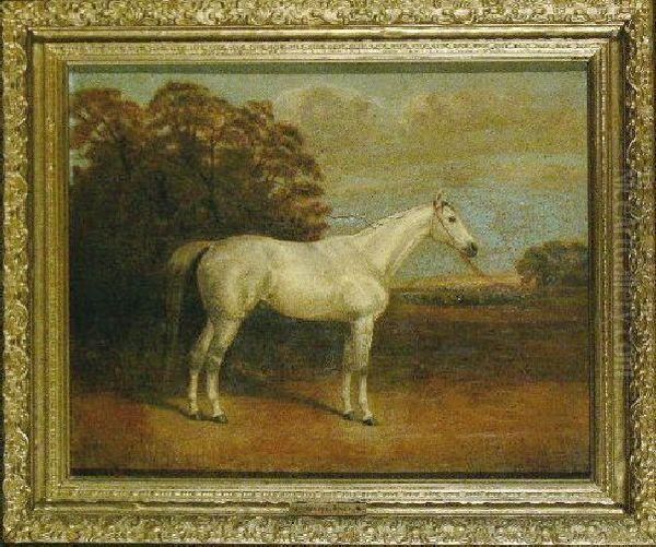 Horse Portrait Oil Painting by Henry R. Hall