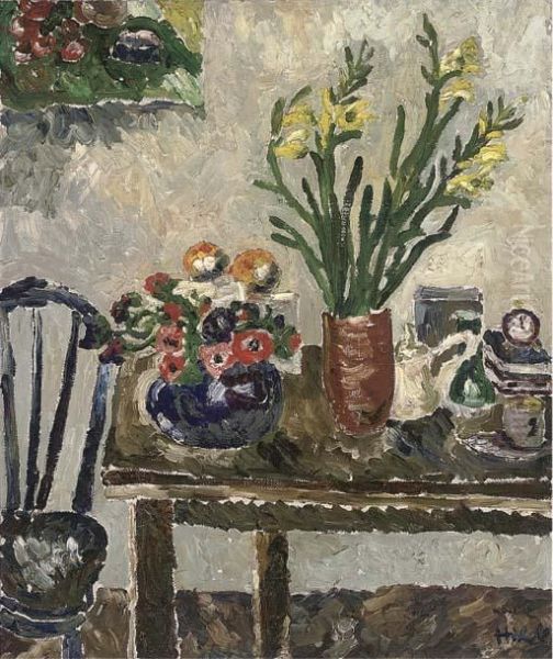 Still Life With Flowers Oil Painting by Kenneth Hall