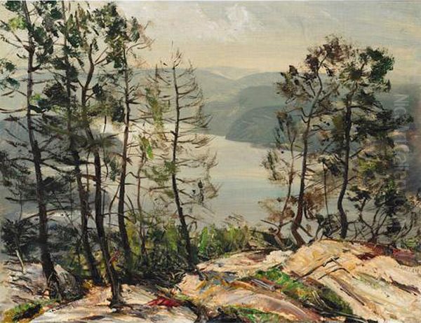 Charlton Lake, Willisville Oil Painting by Joseph Sydney Hallam