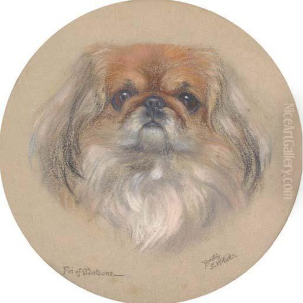 Fei Of Matsons, A Pekingese Oil Painting by Dorothy S. Hallett