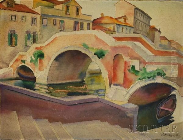 Ponte Tre Archi 
Venice Oil Painting by Robert Hallowell