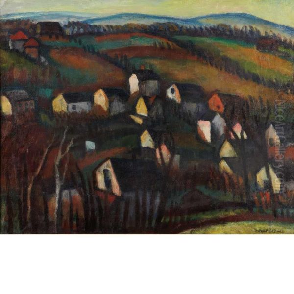 The Hillside Oil Painting by Samuel Halpert