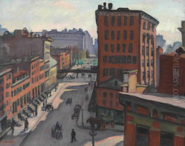 Greenwich Village Oil Painting by Samuel Halpert