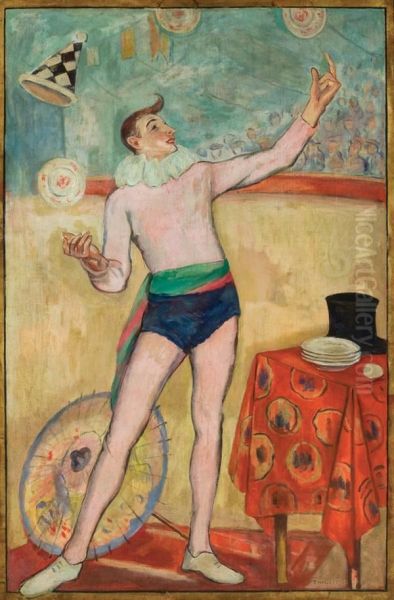 Juggler Oil Painting by Samuel Halpert