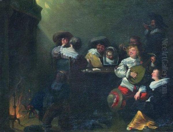 La Joyeuse Compagnie Oil Painting by Dirck Hals