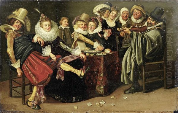 Musical Emsemble Oil Painting by Dirck Hals