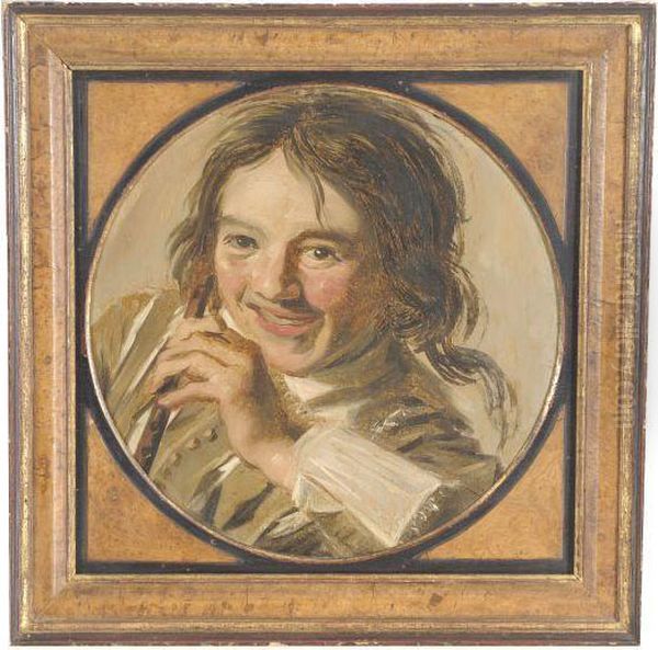 Laughing Boy With A Flute Oil Painting by Frans Hals