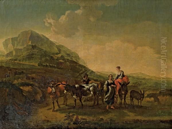 Italianisierende Landschaft Oil Painting by Claes Hals