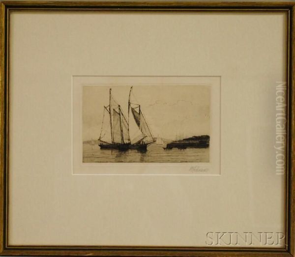 Schooners Becalmed Oil Painting by William Formby Halsall