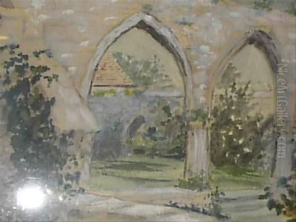 Beaulieu Abbey Oil Painting by Mabel Hamar