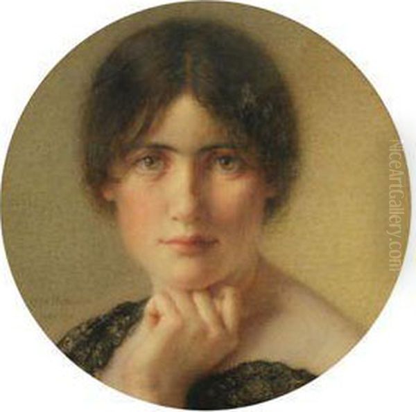 Portrait Of A Lady Oil Painting by Alice Hambidge