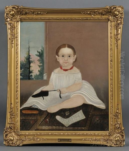 Portrait Of Ella Pettingell Oil Painting by Sturtevant J. Hamblen