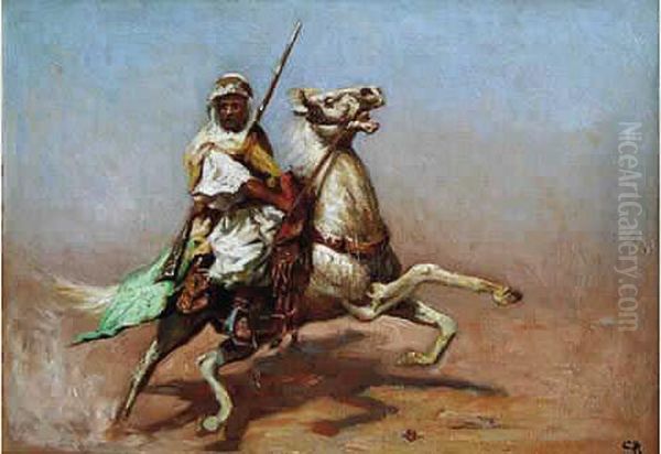 Cavalier Arabe. Oil Painting by Charles Hamilton