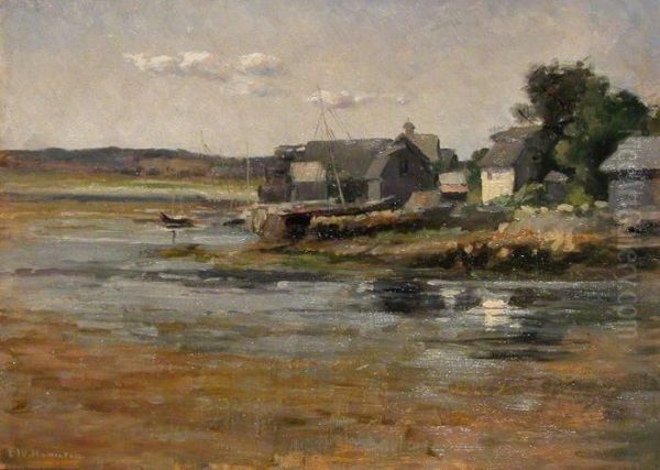 Low Tide Oil Painting by Edward Wilbur Dean Hamilton