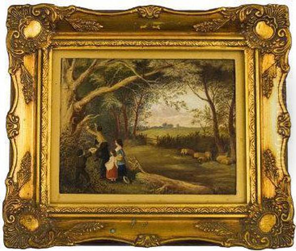 The Green Lands Of England Oil Painting by Gawen Hamilton