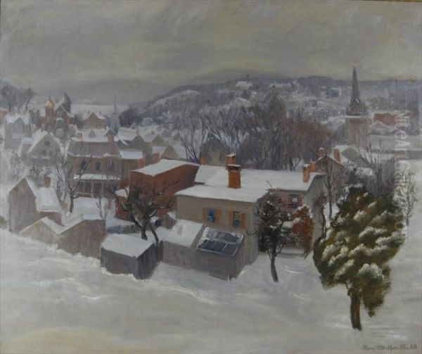 Winter Landscape Oil Painting by Hamilton Hamilton