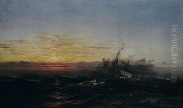 Sunset After The Gale Oil Painting by James Hamilton