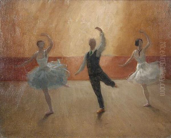 Three Dancers - Romola Oil Painting by Vereker Monteith Hamilton