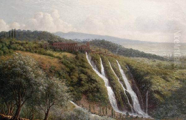 Tivoli Landscape Oil Painting by William Hammer