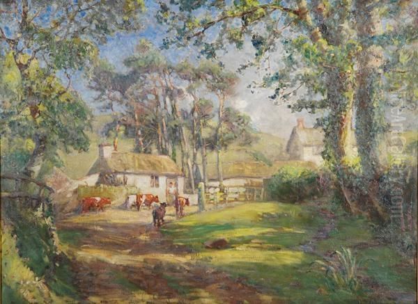 The Full Summer Oil Painting by Arthur J. Hammond