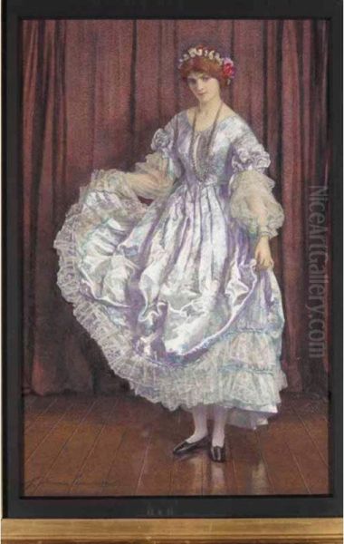 The Silver Gown Oil Painting by Gertrude E. Demain Hammond