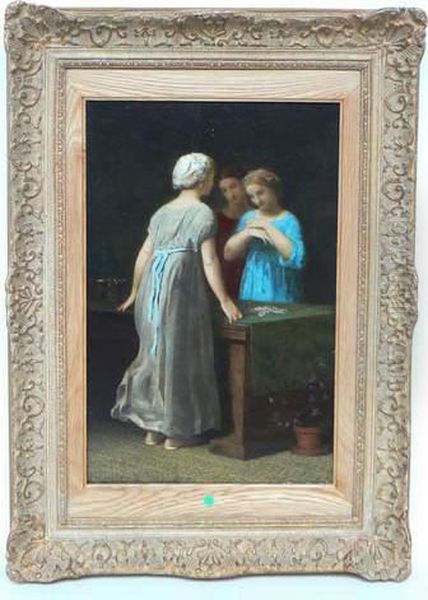 La Vendeuse De Bijoux Oil Painting by Jean-Louis Hamon