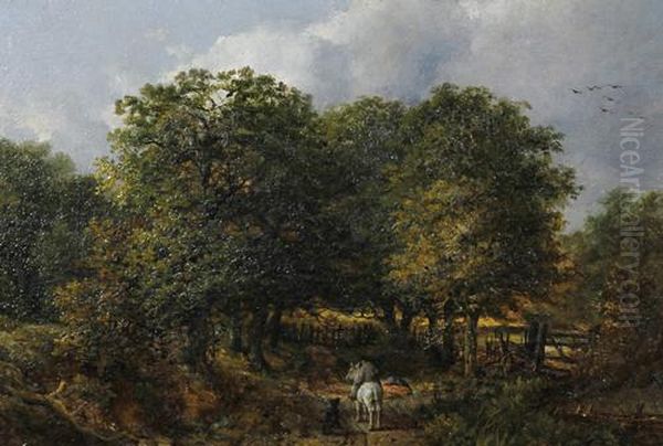 Entrance To Styes Farm, Staplefield, Sussex Oil Painting by Charles Hancock