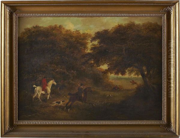 The Hunt In Full Cry Oil Painting by Thomas Hand