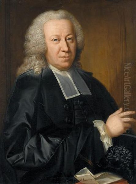 Portrat Des Johann Jakob Fellenberg Oil Painting by Emmanuel Jakob Handmann