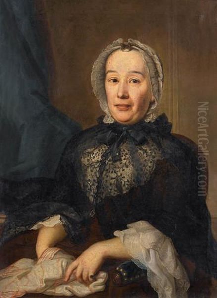 Portrat Der Anna Maria Von Fellenberg Oil Painting by Emmanuel Jakob Handmann