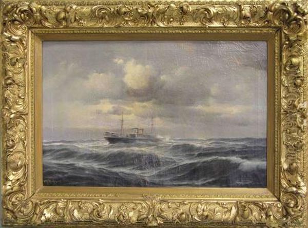 Schiff Auf Hoher See Oil Painting by Wilhelm Hanken