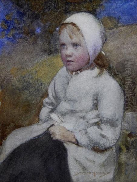 Portrait Of A Young Girl by William Lee Hankey