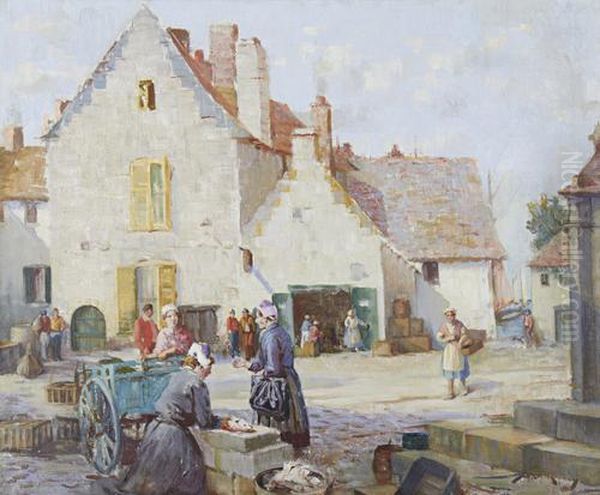 The Fishing Quarter, Brittany by William Lee Hankey