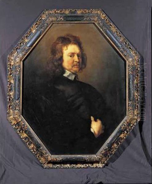 Portrait Of Edward Hyde, 1st Earl Of Clarendon (1609-1674) Oil Painting by Adriaen Hanneman