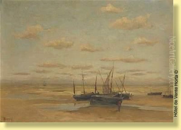 Maree Basse Oil Painting by Theodore Hannon