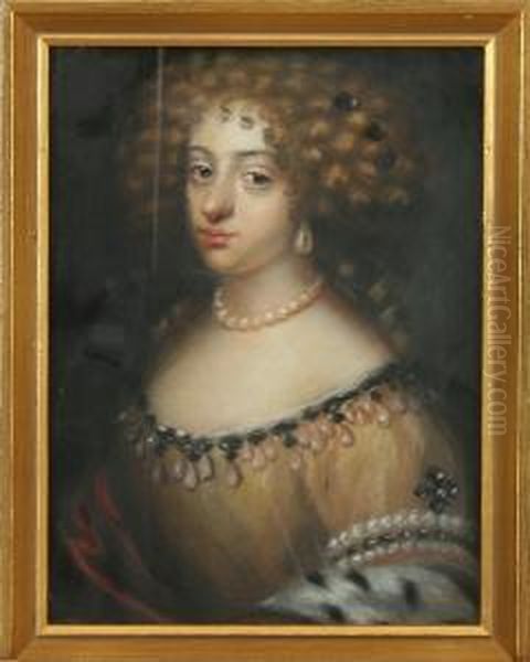 Kurfyrstinde Anna Sofia Of Sachsen Oil Painting by Hans Christian Hansen