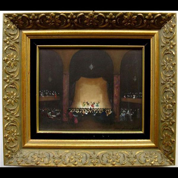 The Music Hall Oil Painting by Hans Nicolaj Hansen