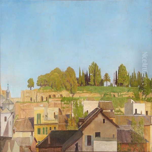 View From The Palatine Hill In Rome Oil Painting by Jakob Hansen