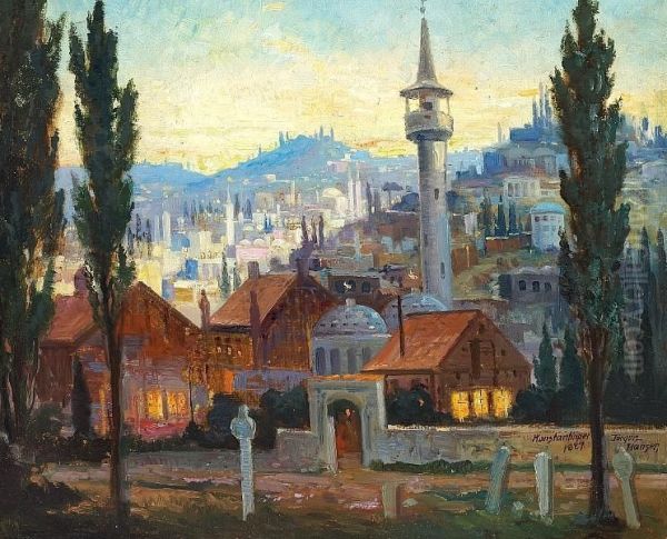 Sunset, Constantinople Oil Painting by Jorgen Hansen