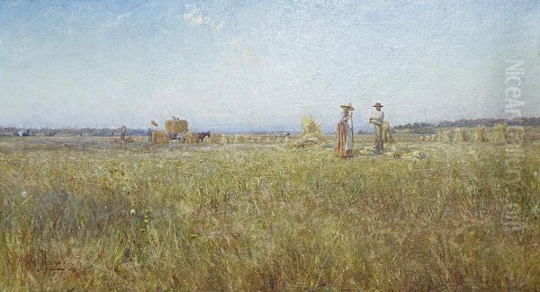 In The Golden Gleam Of A Summer Sun Oil Painting by Albert John Hanson