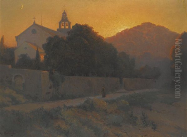 Church In Dubrovnik Oil Painting by Aleksei Vasilievich Hanzen