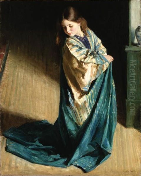 Borrowed Plumes Oil Painting by George Harcourt