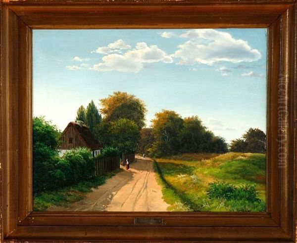 Landscape From Soro Town, Denmark Oil Painting by Hans Harder