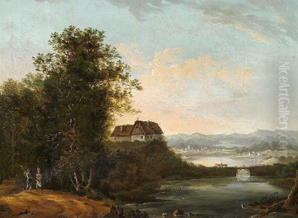 ?: Danish Landscape Oil Painting by Hans Harder