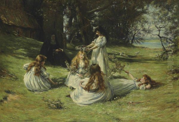 An Unrecorded Coronation: Inchmahome Oil Painting by Charles Martin Hardie