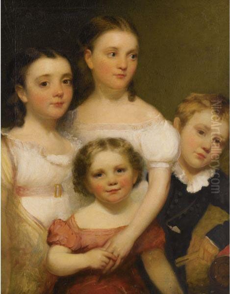 The Artist's Children Oil Painting by Chester Harding