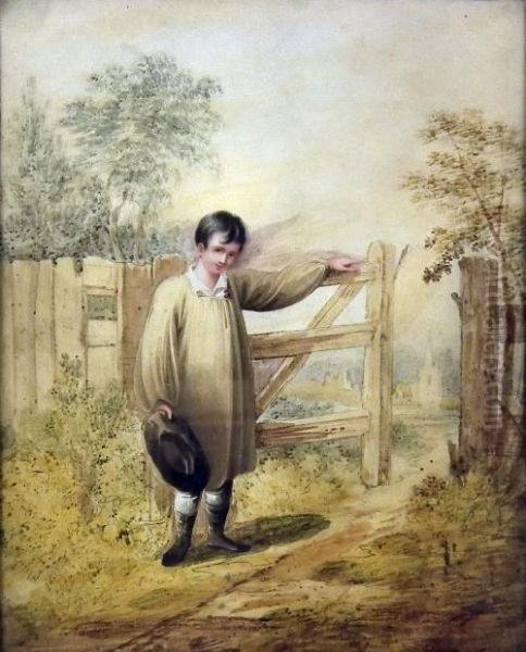 Opening The Gate Oil Painting by H.H. Harding