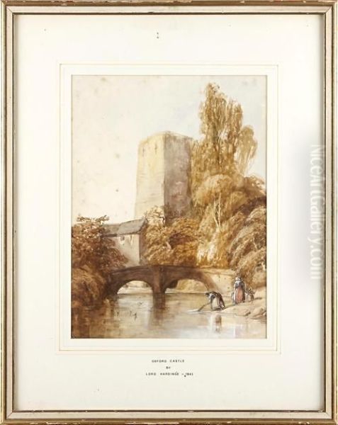 View Of Oxford Castle Oil Painting by Lord Hardinge