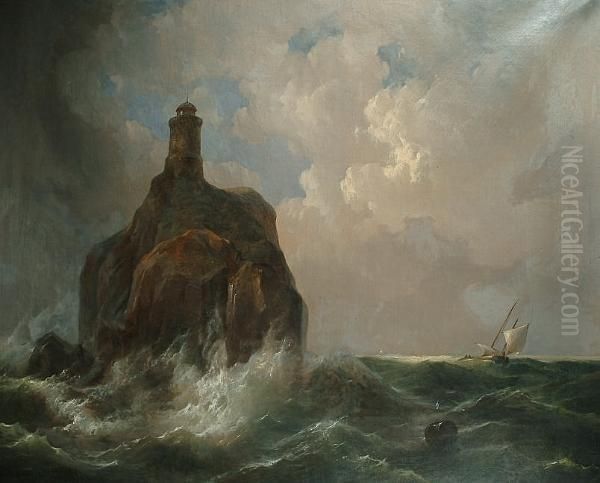 The Lighthouse Oil Painting by Rudolf Hardorff