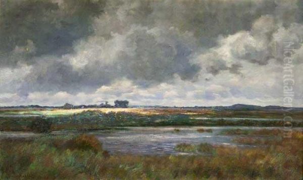 Weite Stimmungslandschaft Oil Painting by Ernst Hardt